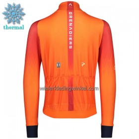 Wielershirt 2022 INEOS Grenadiers Lange Mouw Winter Thermal Fleece Oranje